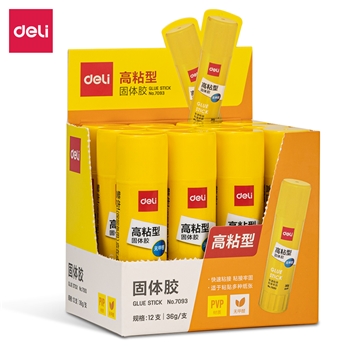 得力7093固体胶(白)(36g/支)（盒）